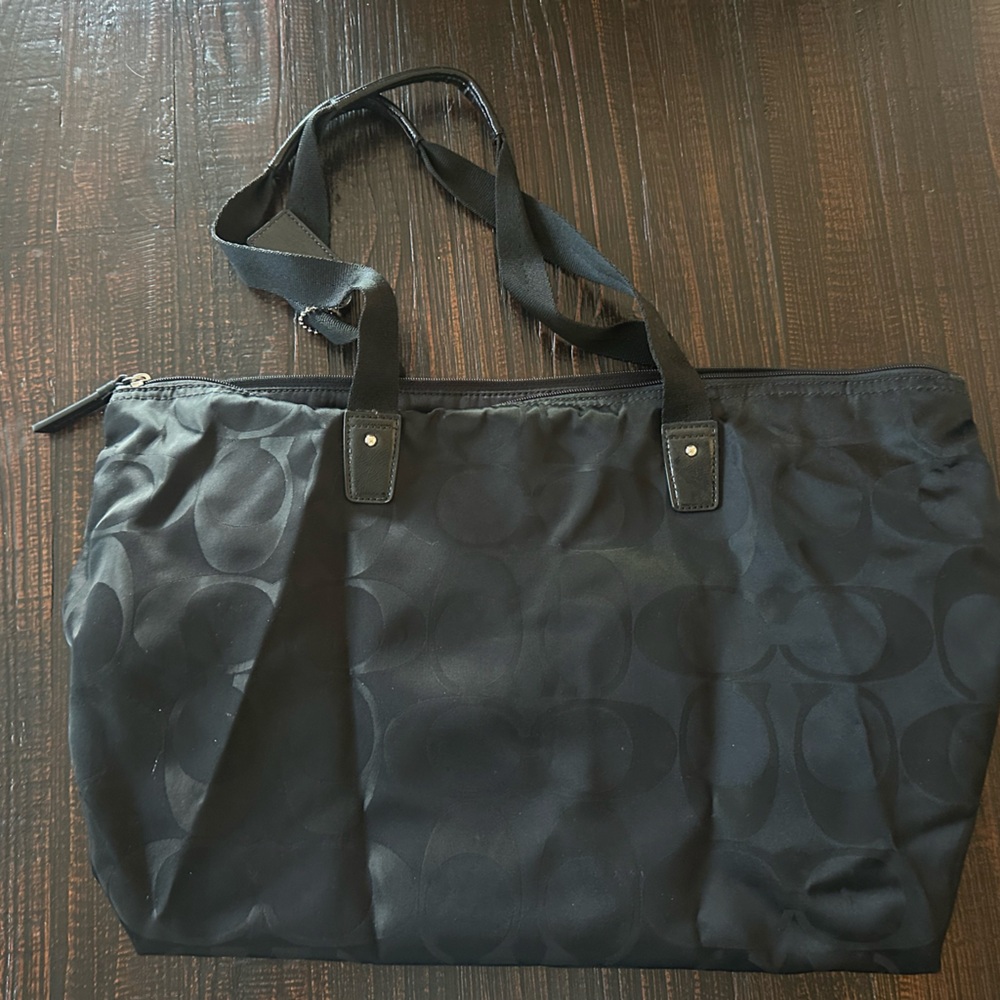 Coach Black Patterned Tote - image 4